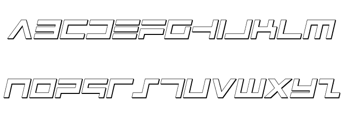 Avenger Shadow Italic Font LOWERCASE