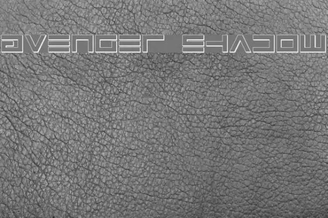 Avenger Shadow Font examples
