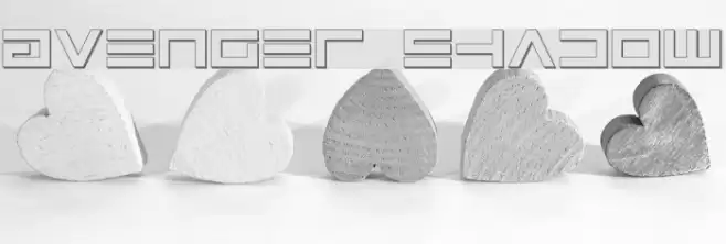 Avenger Shadow Font examples