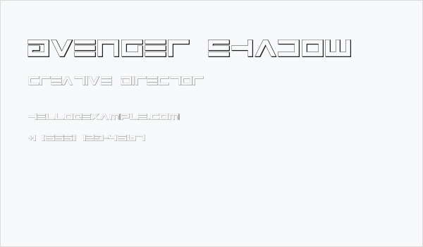Avenger Shadow Business Card