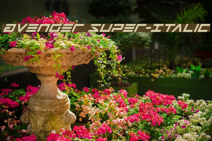 Avenger Super-Italic Font examples
