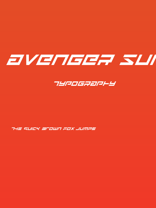 Avenger Super-Italic Poster