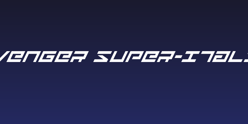 Avenger Super-Italic Social Header