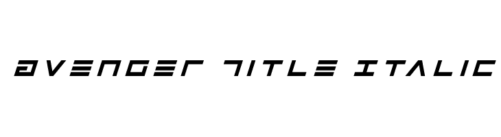 Avenger Title Italic  Скачать бесплатные шрифты