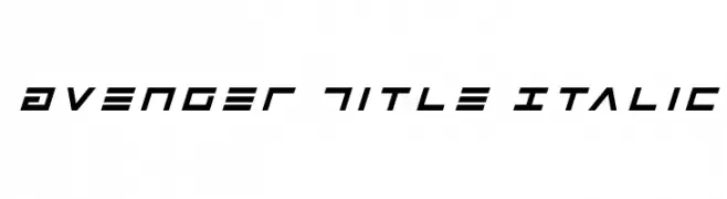 Avenger Title Italic  Frei Schriftart Herunterladen