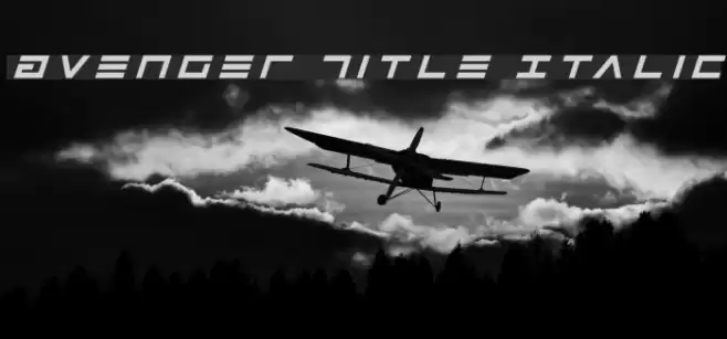 Avenger Title Italic Font examples