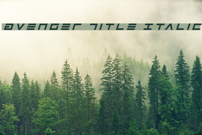 Avenger Title Italic Example 2