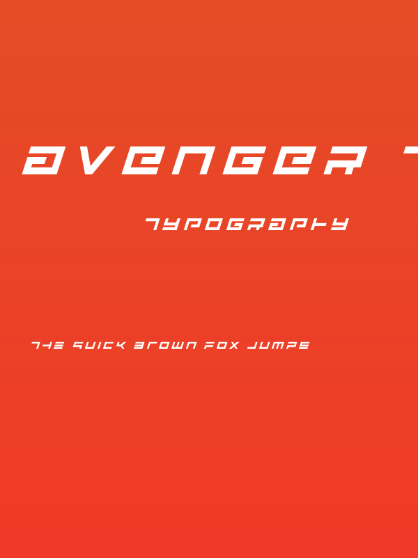 Avenger Title Italic Poster