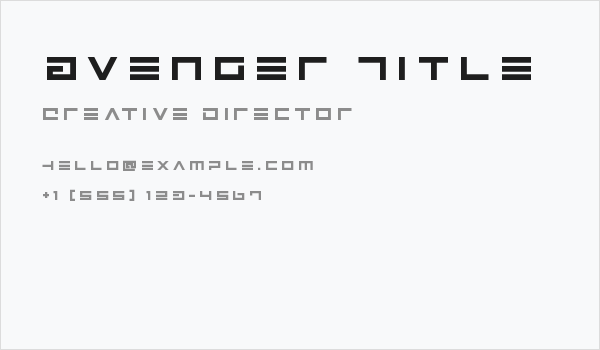 Avenger Title Business Card