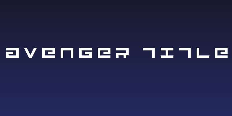 Avenger Title Social Header