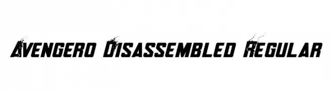 Avengero Disassembled Regular  تنزيل الخطوط