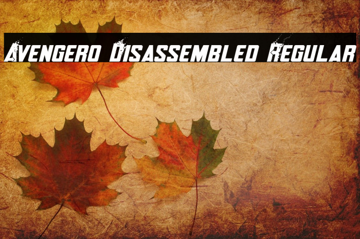 Avengero Disassembled Regular Fonte examples