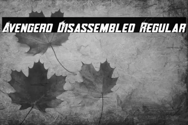 Avengero Disassembled Regular Font examples