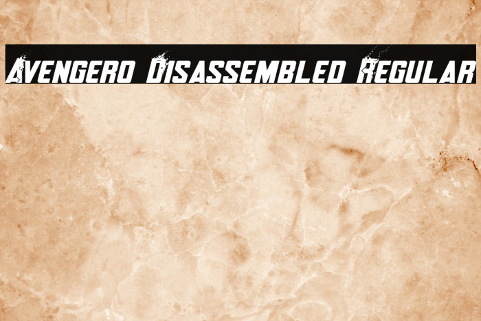 Avengero Disassembled Regular Fonte examples