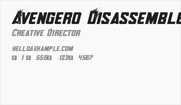 Avengero Disassembled Regular Business Card
