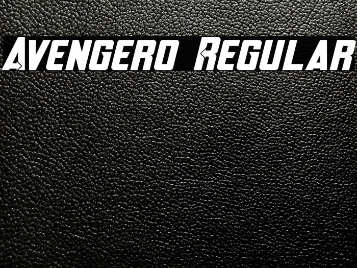 Avengero Regular Fonte examples