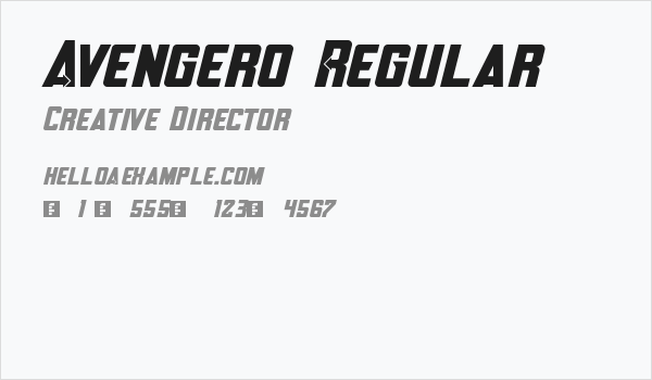 Avengero Regular Business Card