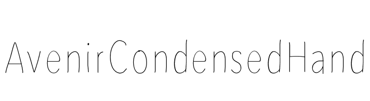 AvenirCondensedHand  नि: शुल्क फ़ॉन्ट्स डाउनलोड