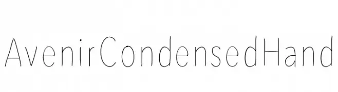 AvenirCondensedHand  Descarca Fonturi Gratis