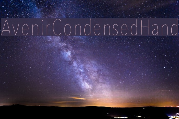 AvenirCondensedHand Font examples