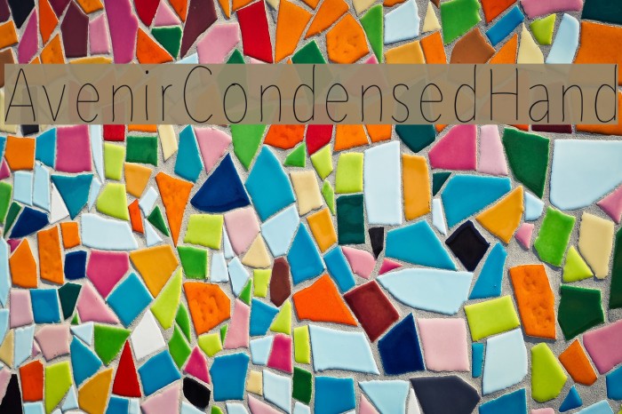 AvenirCondensedHand Font examples