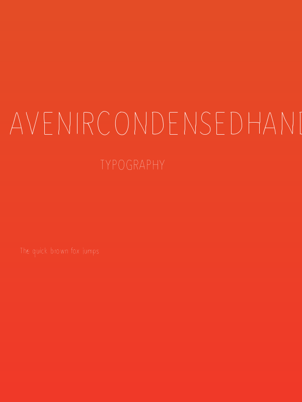 AvenirCondensedHand Poster