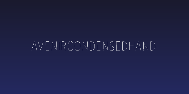 AvenirCondensedHand Social Header