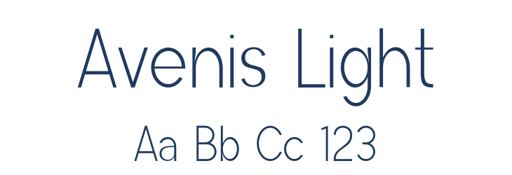 Avenis Light Font Preview