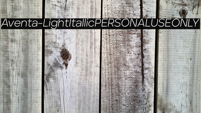 Aventa-LightItallicPERSONALUSEONLY Example 2