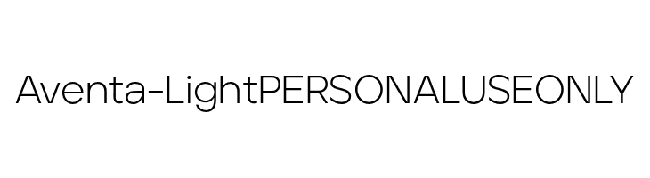 Aventa-LightPERSONALUSEONLY  font caratteri gratis