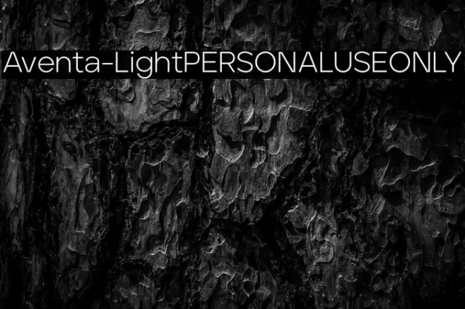 Aventa-LightPERSONALUSEONLY Font examples