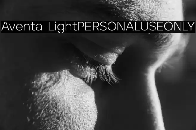 Aventa-LightPERSONALUSEONLY Font examples
