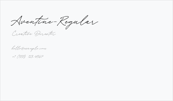 Aventine-Regular Business Card