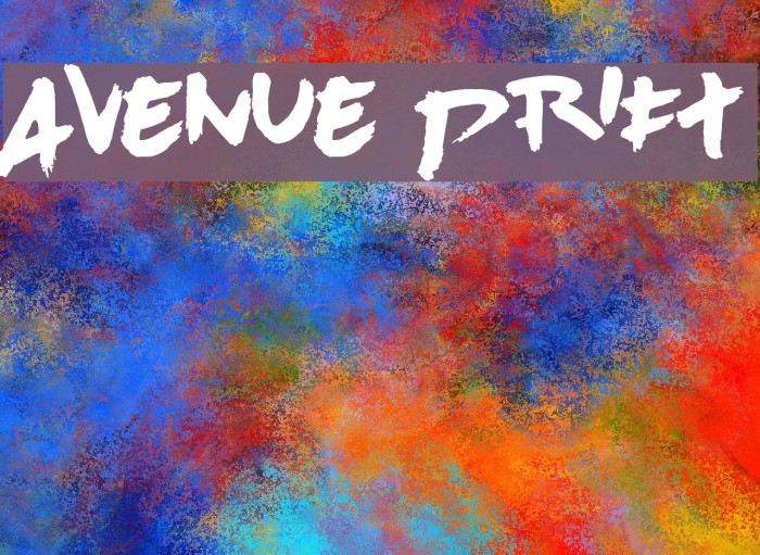 Avenue Drift Font examples