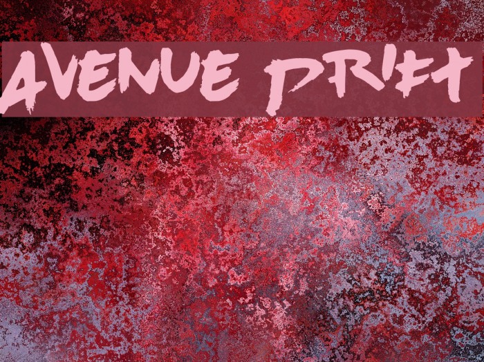 Avenue Drift Font examples