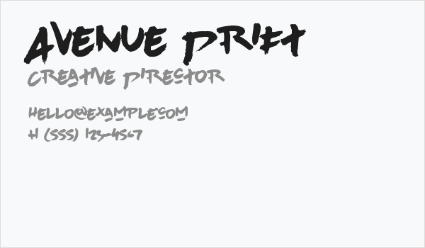 Avenue Drift Business Card