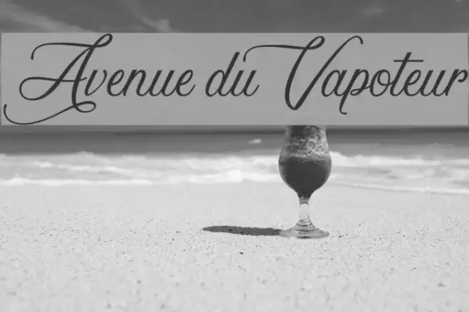 Avenue du Vapoteur Шрифта examples