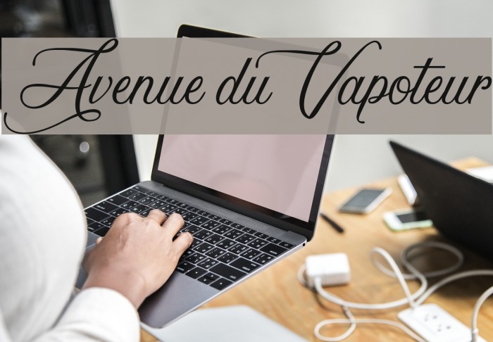 Avenue du Vapoteur Шрифта examples