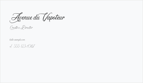 Avenue du Vapoteur Business Card