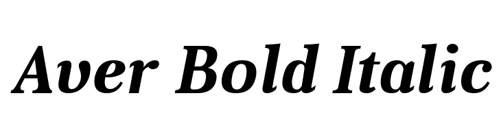 Aver Bold Italic Font