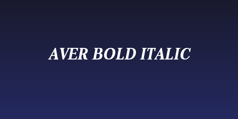Aver Bold Italic Social Header