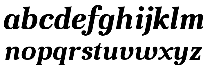 Aver Bold Italic Font LOWERCASE