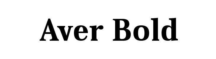 Aver Bold Font