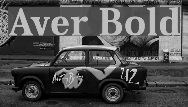 Aver Bold Font examples