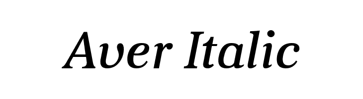 Aver Italic Font