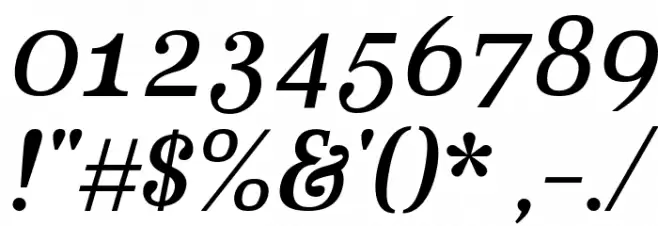 Aver Italic Font OTHER CHARS