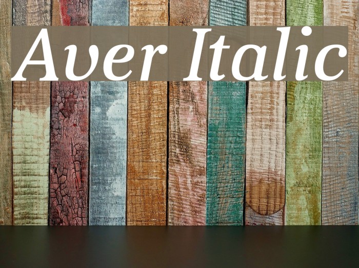 Aver Italic Font examples