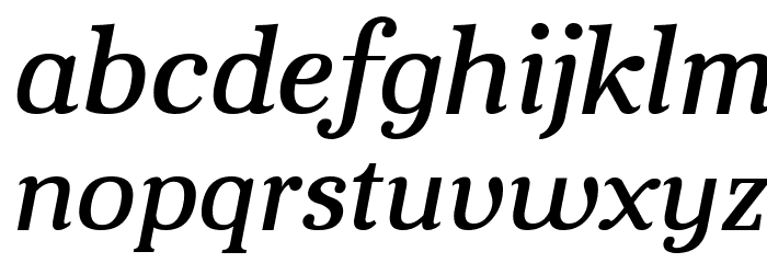 Aver Italic Font LOWERCASE