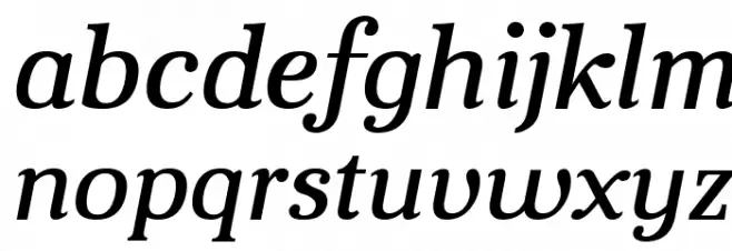 Aver Italic फ़ॉन्ट लोअरकेस