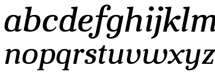 Aver Regular Italic Font LOWERCASE